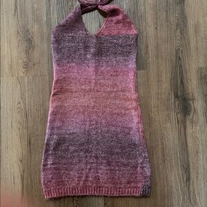 Princess Polly Pink hombre Knit sweater mini Halter Dress XS/S